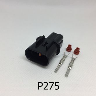 Авто разъём штыревой  2-х контактный  KUM PB621-02020 Авто разъём штыревой  2-х контактный  KUM PB621-02020